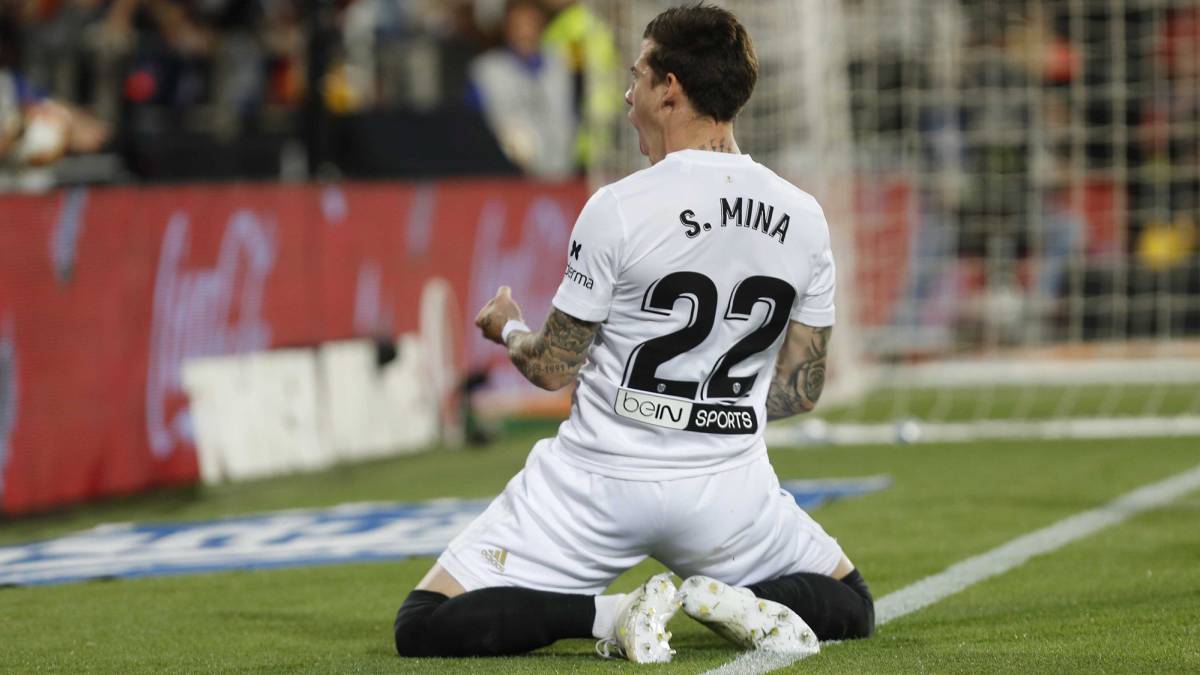 Santi Mina, tras marcarle al Levante.
