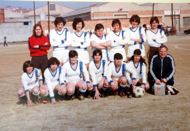 Una plantilla del Espanyol en los 70.