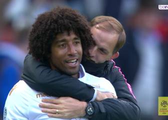 Tuchel abraza a Dante después de ver el penal surreal al PSG