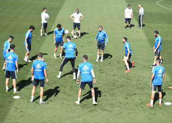 El Madrid se entrena antes de visitar Anoeta