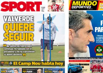El 'resistente' Valverde, en las portadas de Barcelona