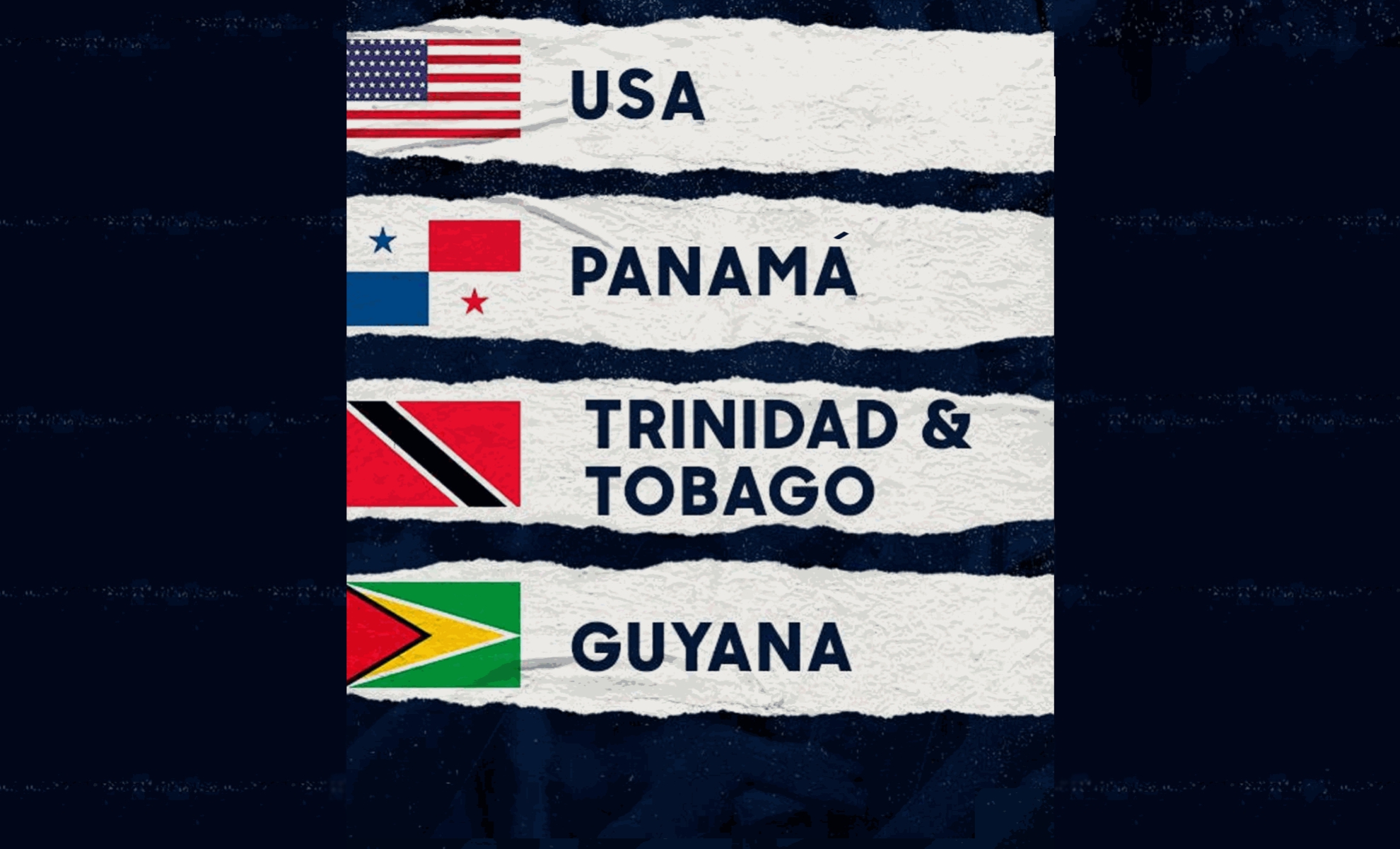 Grupo D: Estados Unidos, Panamá, Guyana y Trinidad