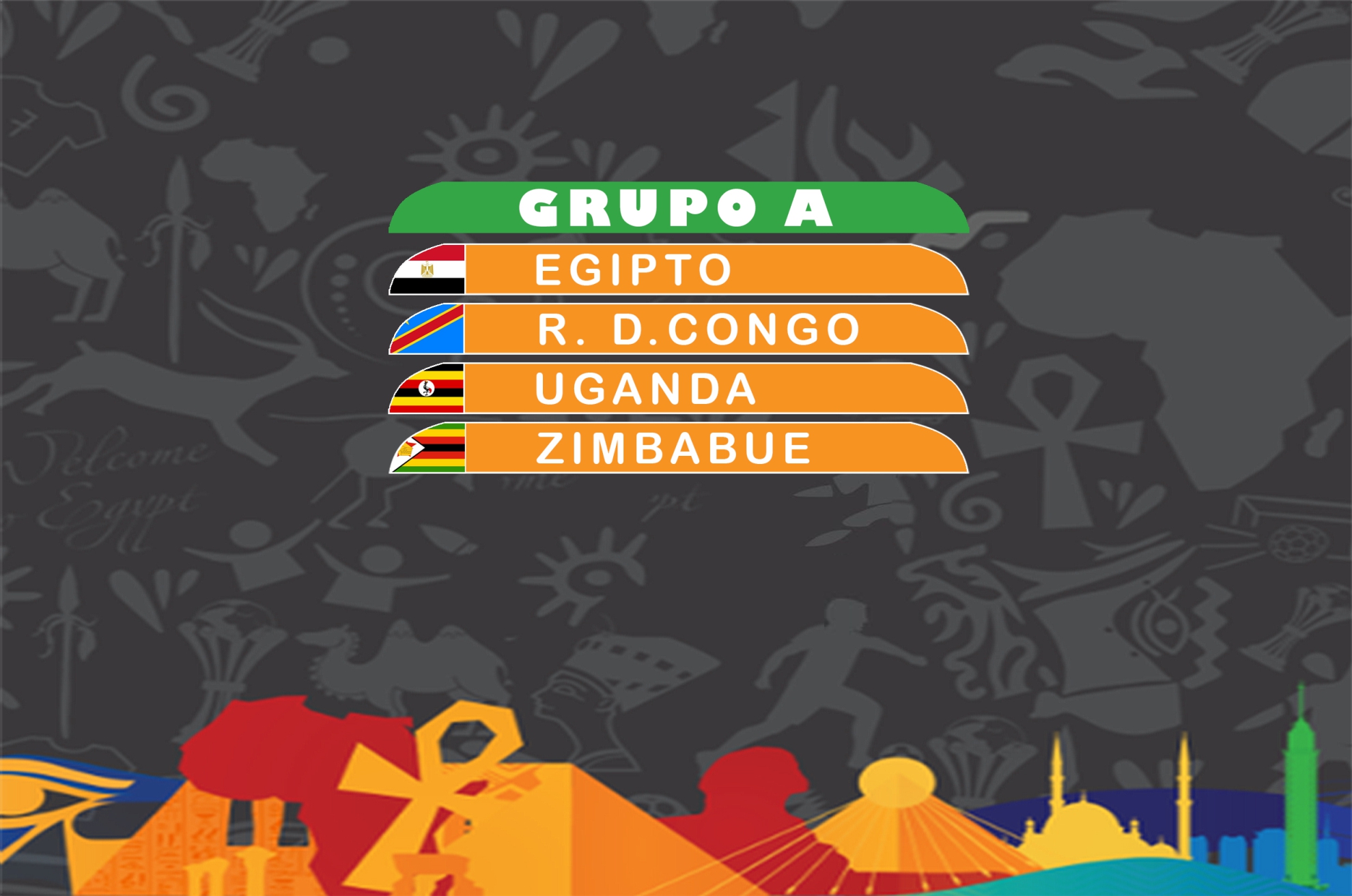 Grupo A: Egipto, Congo, Uganda y Zimbabue