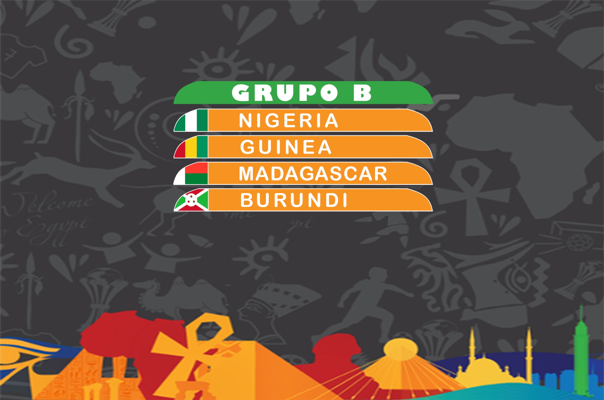 Grupo B: Nigeria, Guinea, Madagascar y Burundi