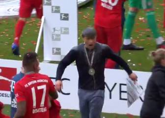 Cuando te tiran un litro de cerveza encima y no sabes ni qué hacer: Robben y Kovac