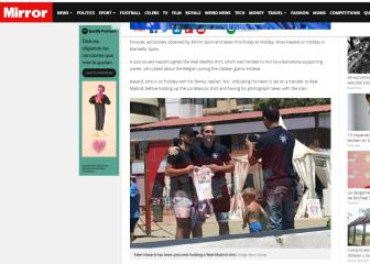 Hazard está en Marbella y posa con una camiseta del Madrid