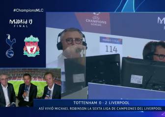 La emotiva reacción en directo de Michael Robinson a los goles de su Liverpool