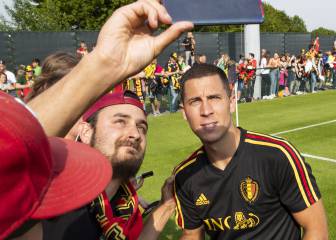 Eden Hazard llegó a Bélgica pendiente de su futuro