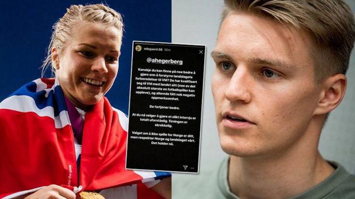 Lío en Noruega: Odegaard critica a Hegerberg por negarse a ir al Mundial