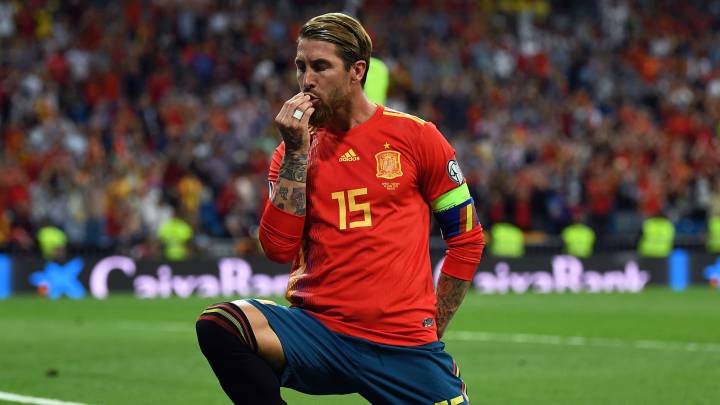 Ramos iguala los 20 goles de Zarra con España