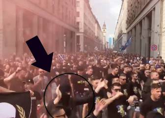 Las imágenes de los ultras bosnios que asustan a Italia