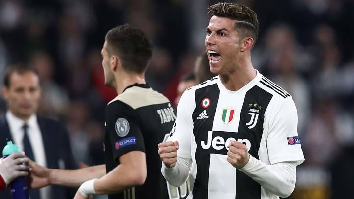 Cristiano Ronaldo durante el encuentro entre Juventus y Ajax. 