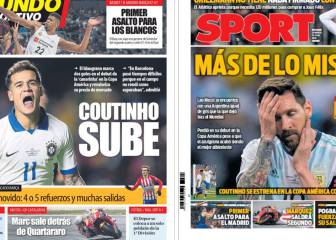 Coutinho subre con Brasil; Messi baja con Argentina