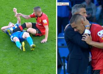 La secuencia estremece: Pedraza entró en pánico tras mandar a Bergantiños a urgencias