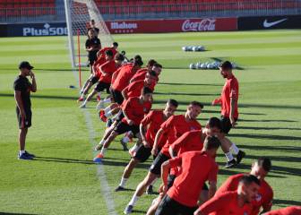 El Atlético se entrenó a la espera de Joao Félix... Y de Griezmann