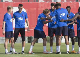 Griezmann, De Jong, get their first taste of Barça training