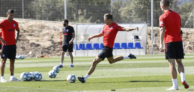 Marcos Llorente en el entrenamiento.