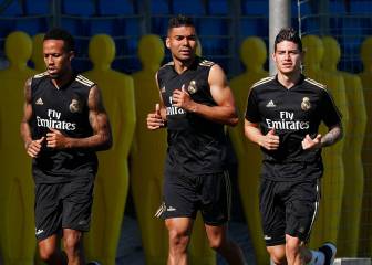 James back at Real Madrid training...787 days later