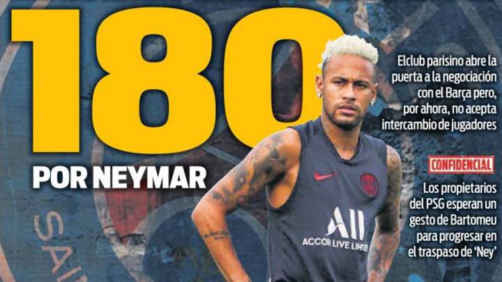 Neymar's market price has dropped to 180 million euros
