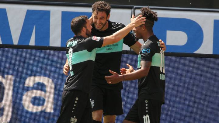 Los jugadores del Stuttgart celebran un gol ante el Heidenheim
