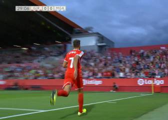 Stuani se hace valer para ganar al Málaga en Montilivi