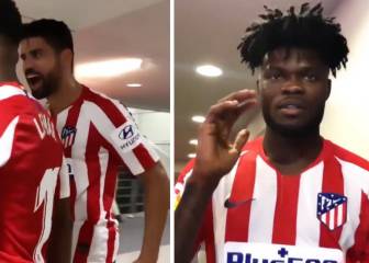 Eufórica celebración del Atleti en el túnel: la frase final de Thomas es de genio del fútbol