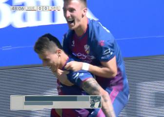 El Huesca logra una sufrida victoria en casa ante el Sporting