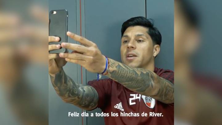 Enzo Pérez confirma la leyenda: así maneja las redes de River en el día del hincha