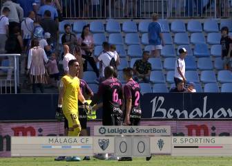 Málaga y Sporting reparten puntos en la Rosaleda