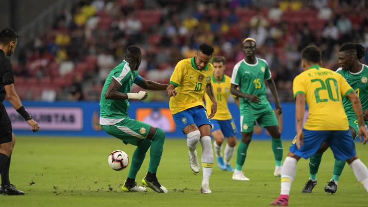 Brasil juega mal y no puede con Senegal en Singapur