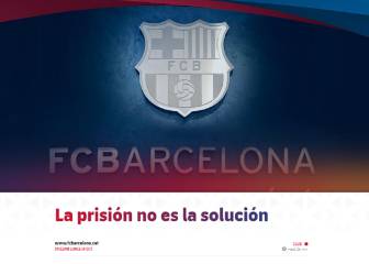 Barça respond to Supreme Court: 'Prison is not the solution'