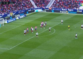 El impecable gol de tiro libre de Valencia ante Atlético