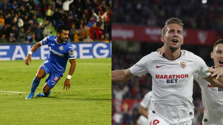 Ángel y Luuk de Jong, las dos caras del gol, se ven en el Sevilla - Getafe