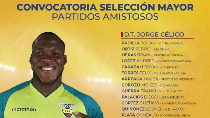 Lista de Ecuador: Célico tira de la liga local y no llama a Estupiñan