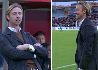 De su risa irónica de siempre al gesto antes del 1-0: así fue el primer partido de Guti en Almería