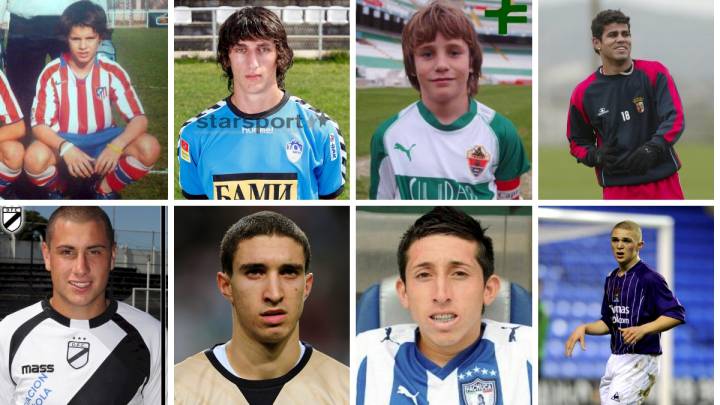 Los jugadores del Atlético al principio de sus carreras