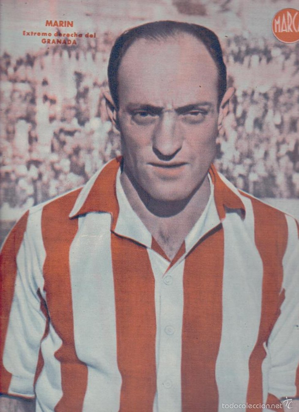 Marín  Jugó con el Atlético de Madrid entre 1928 y 1936. Vistió la camiseta del Granada desde 1941 hasta 1945. 
