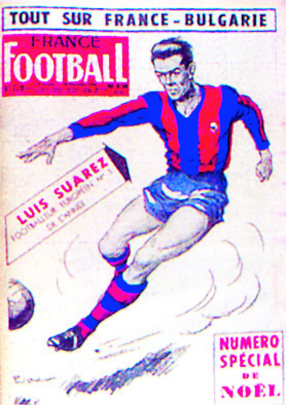 Luis Suárez Miramontes. Portada France Football Balón de Oro 1960