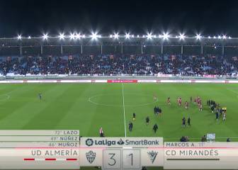 El Almería vence al Mirandés con un segundo tiempo letal
