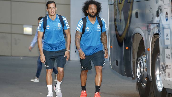 Lucas Vázquez y Marcelo ultiman sus regresos en un entrenamiento familiar