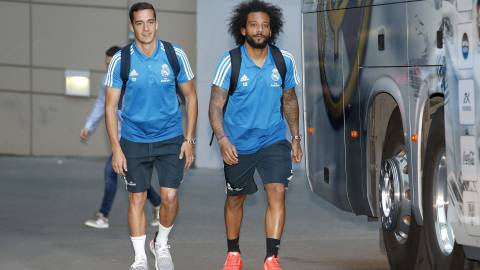 Lucas Vázquez y Marcelo ultiman sus regresos en un entrenamiento familiar