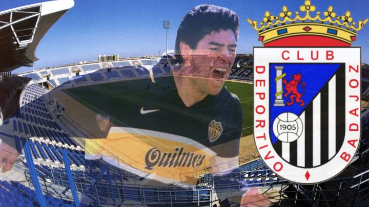 El día que Maradona pudo jugar en el CD Badajoz en 1998