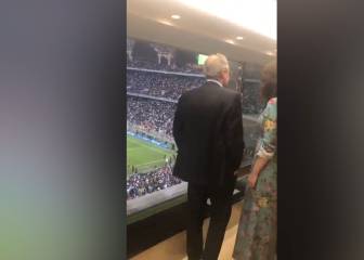 Florentino Pérez reacts as Ramos scores winning penalty