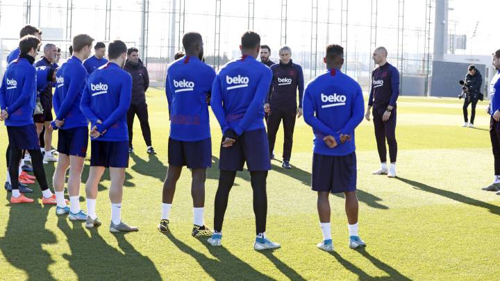 Image result for barcelona setien training"