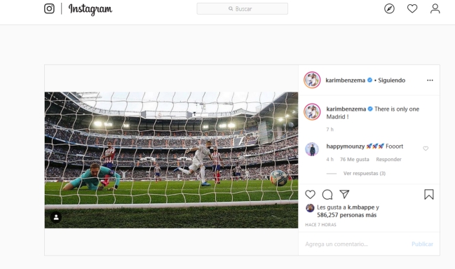 Mbappé no dudó en 'celebrar' la victoria del Real madrid en Instagram
