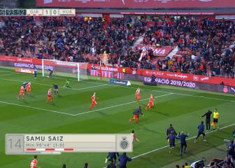Un gol en el minuto 94 de Saiz le da la victoria al Girona