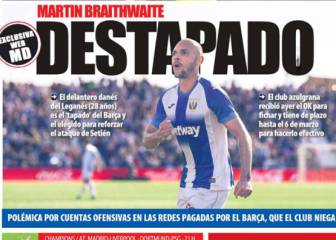 Braithwaite y el lío de las redes, en las portadas