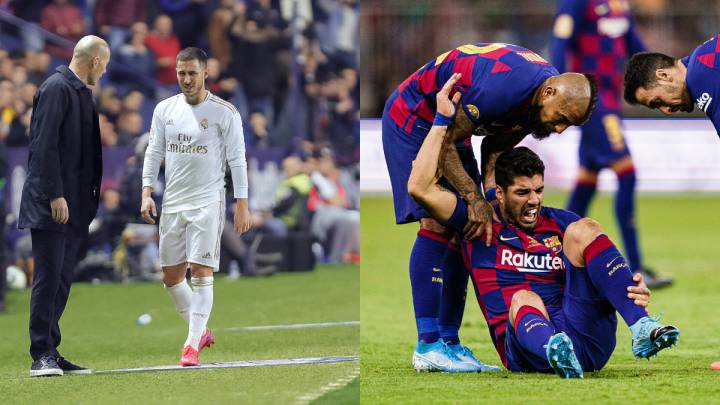 Las bajas del Clásico: sancionados y lesionados de Real Madrid y Barcelona