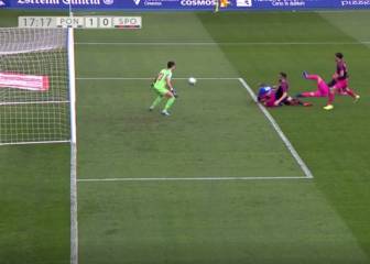 La Ponferradina vence al Sporting gracias a Kaxe