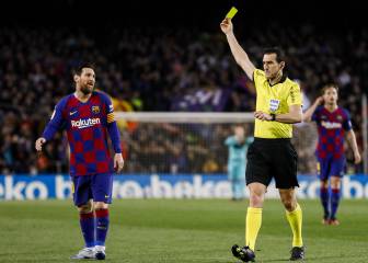 Messi: tres amarillas en tres partidos seguidos por primera vez